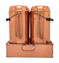 Three Sets of American Copper Mudge Canners