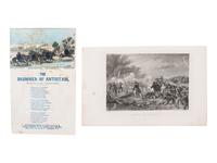 [CIVIL WAR]. Antietam grouping, incl. printed Order of Services for Funeral of Capt. Clark S. Simonds, 15th Mass, KIA Antietam. 23 September 1862.