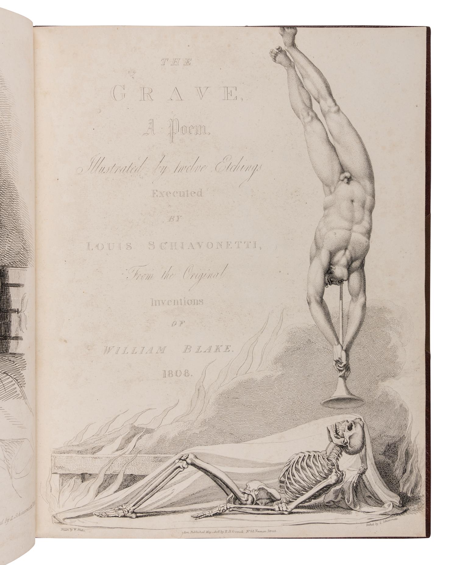 [BLAKE, William (1757-1827), illustrator]. -- BLAIR, Robert (1699-1746). The Grave. A Poem . London: T. Bensley for R.H. Cromek, 1808.