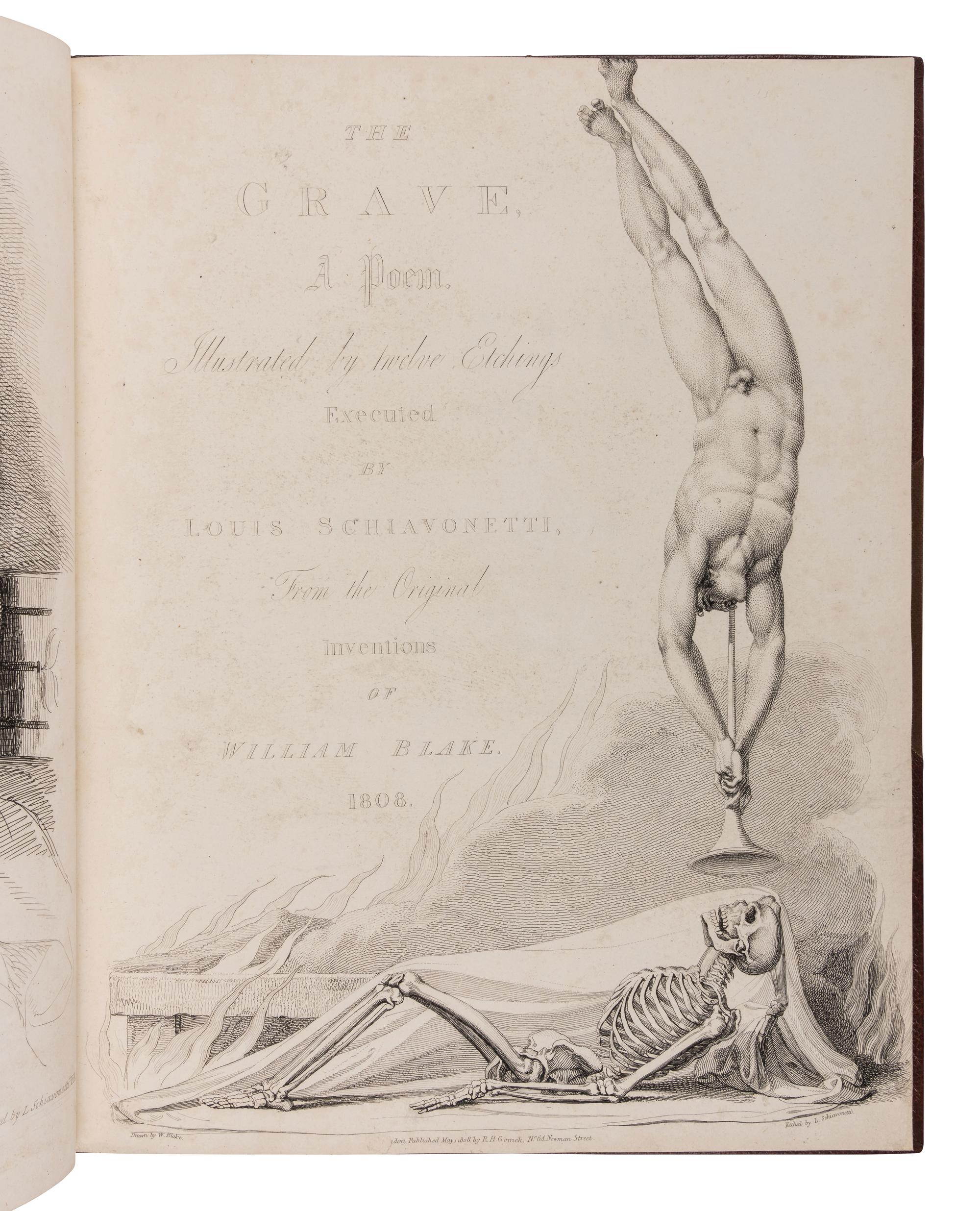 [BLAKE, William (1757-1827), illustrator]. -- BLAIR, Robert (1699-1746). The Grave. A Poem . London: T. Bensley for R.H. Cromek, 1808.