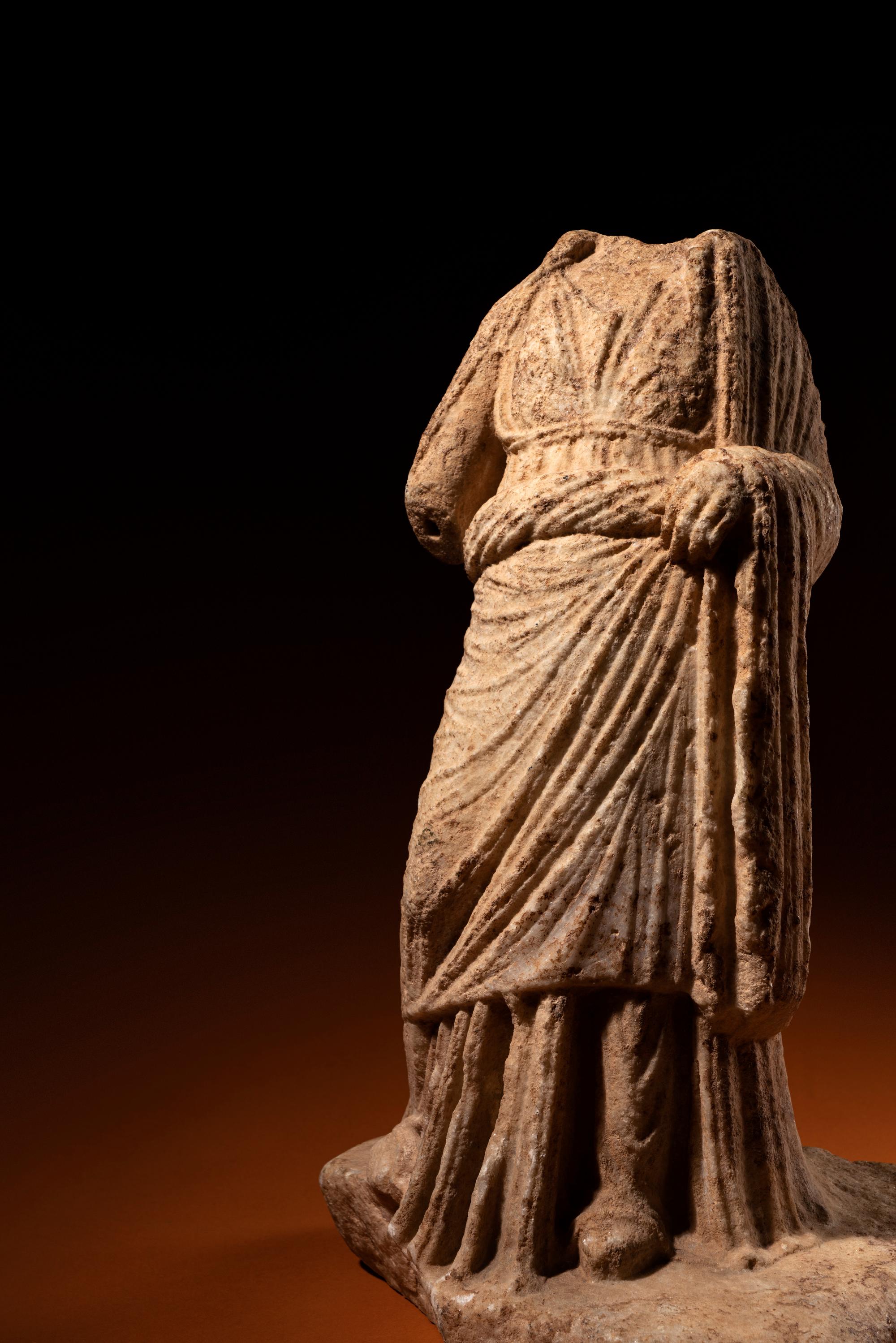 A Hellenistic Marble Statue of a Draped Woman
