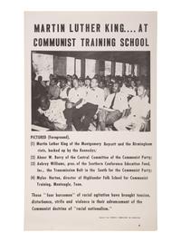 [KING, Martin Luther, Jr. (1929-1968)]. Martin Luther King...at Communist Training School . Promotional flyer issued by the Georgia Commission on Education, ca 1963-1964.