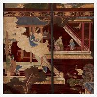 A Chinese carved twelve-panel "Coromandel" folding screen 17th/18th Century