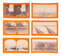[CIVIL WAR]. A group of 24 stereoviews featuring scenes around Virginia including artillery, fortifications, Confederate prisons, and other subjects. Hartford, CT: Taylor & Huntington, ca 1890s.