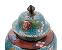 A Pair of Chinese Export Cloisonné Enamel Covered Vases