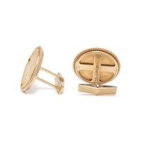 YELLOW GOLD AND KRUGERRAND COIN CUFFLINKS