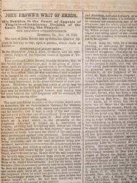 A group of 7 newspapers containing reports of John Brown and Harper's Ferry.