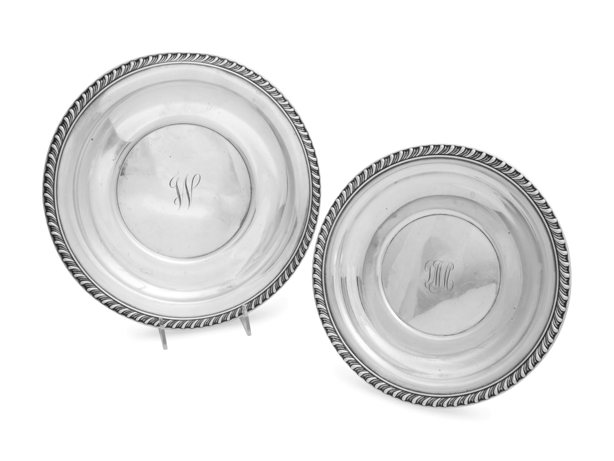 A Pair of Sterling Silver Trays