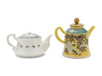 Two Chinese Porcelain Teapots