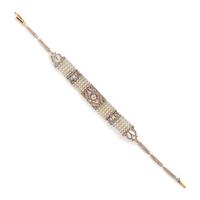 DIAMOND AND CULTURED PEARL BRACELET