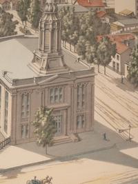 A group of 4 aquatint prints of Chicago by A. Ackermann and Son, Inc., comprising: