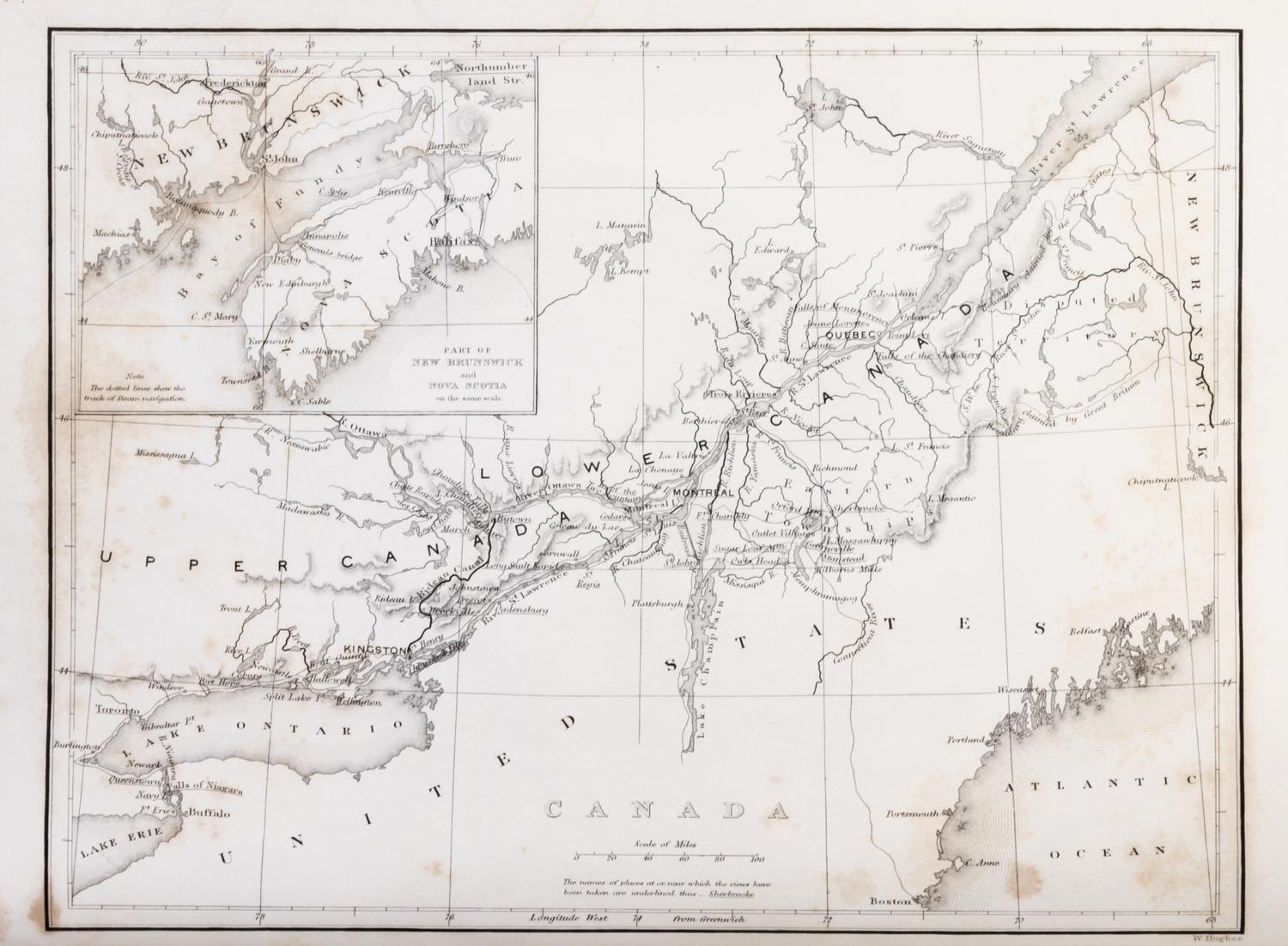 (CANADA) WILLIS, N.P. Canadian Scenery, Illustrated. London, 1842. 2 vols. With map and 117 plates by William Bartlett.