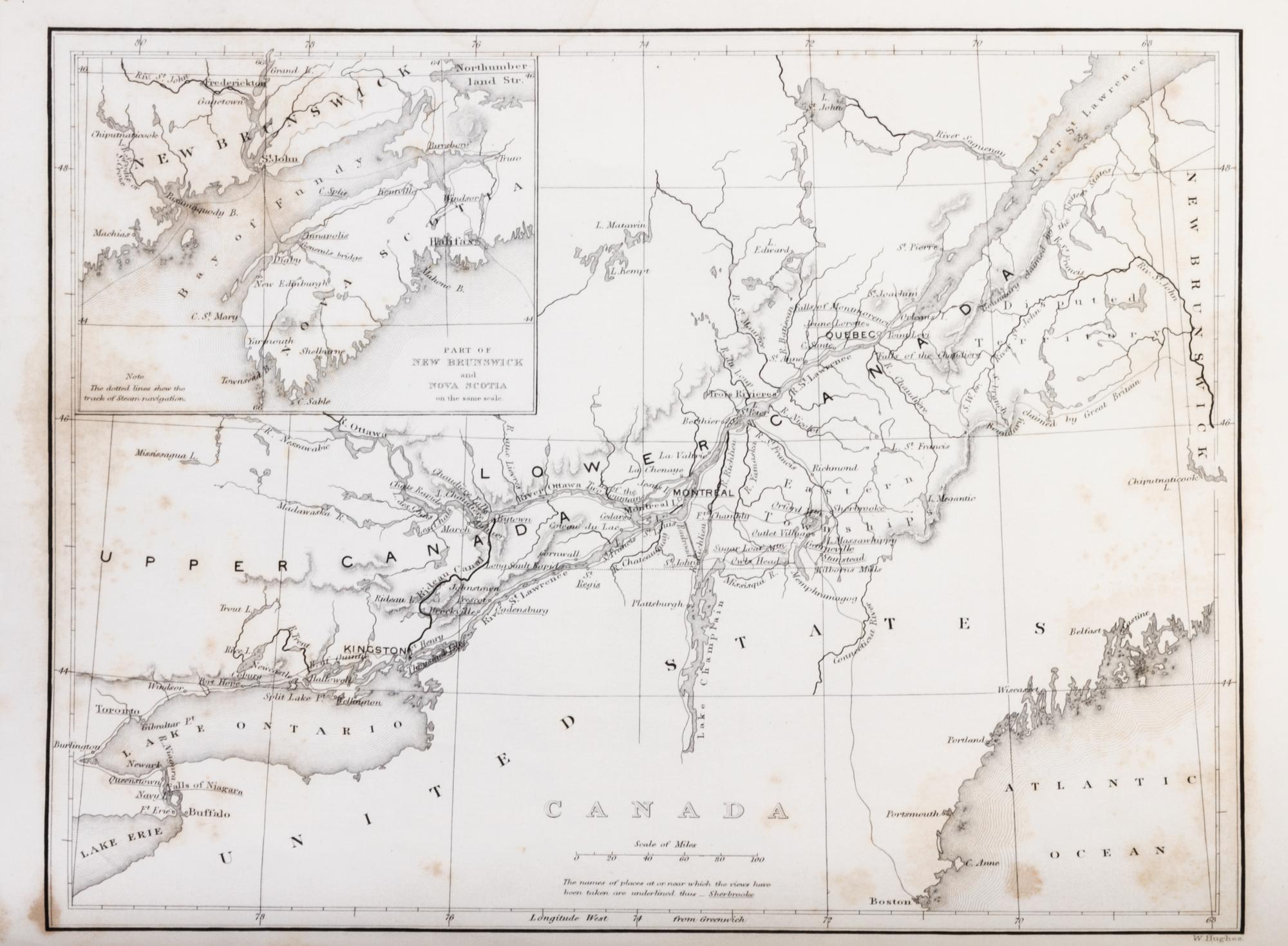 (CANADA) WILLIS, N.P. Canadian Scenery, Illustrated. London, 1842. 2 vols. With map and 117 plates by William Bartlett.