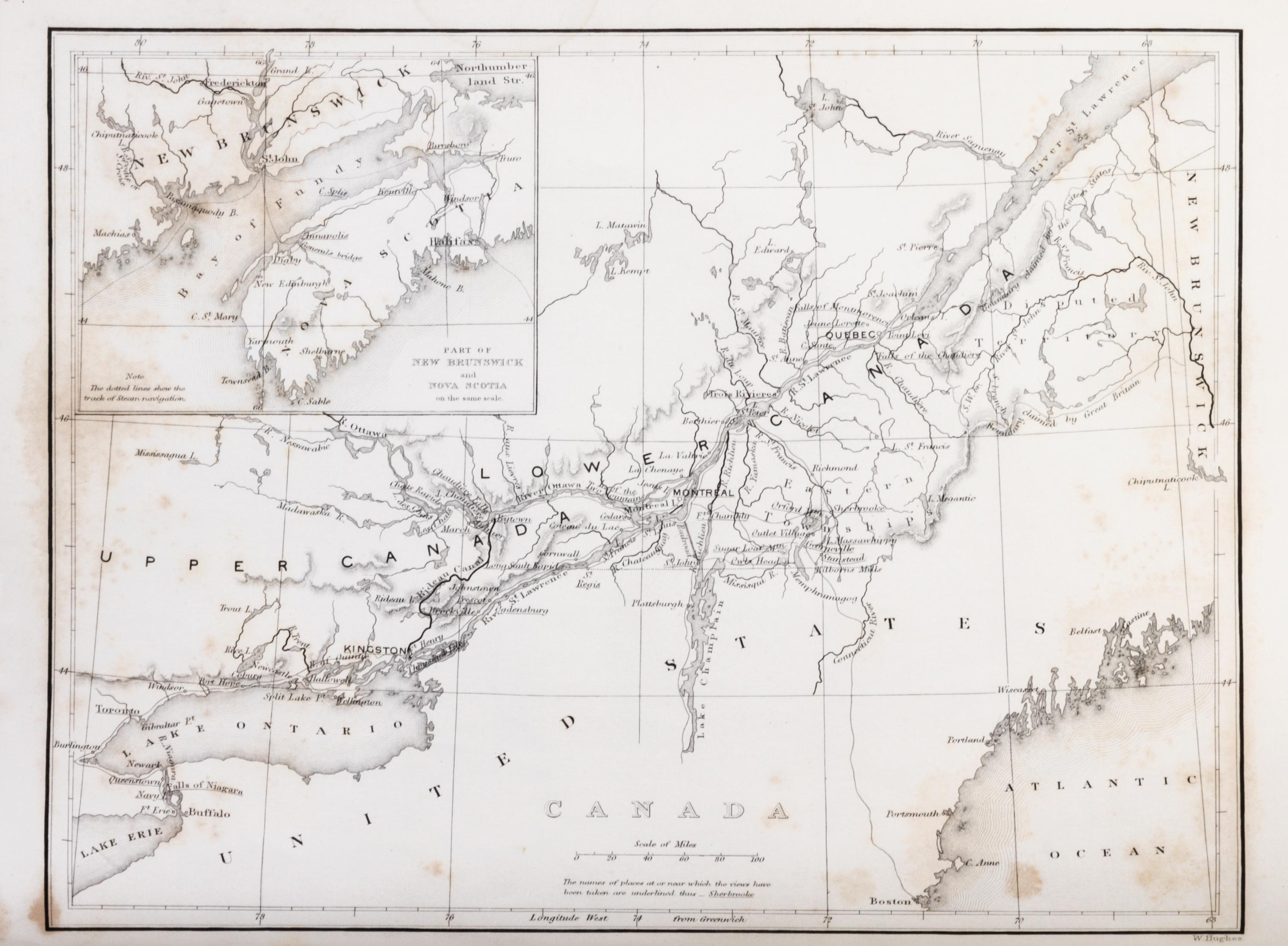 (CANADA) WILLIS, N.P. Canadian Scenery, Illustrated. London, 1842. 2 vols. With map and 117 plates by William Bartlett.