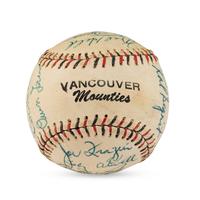A 1957 Vancouver Mounties Team Signed Autograph Baseball