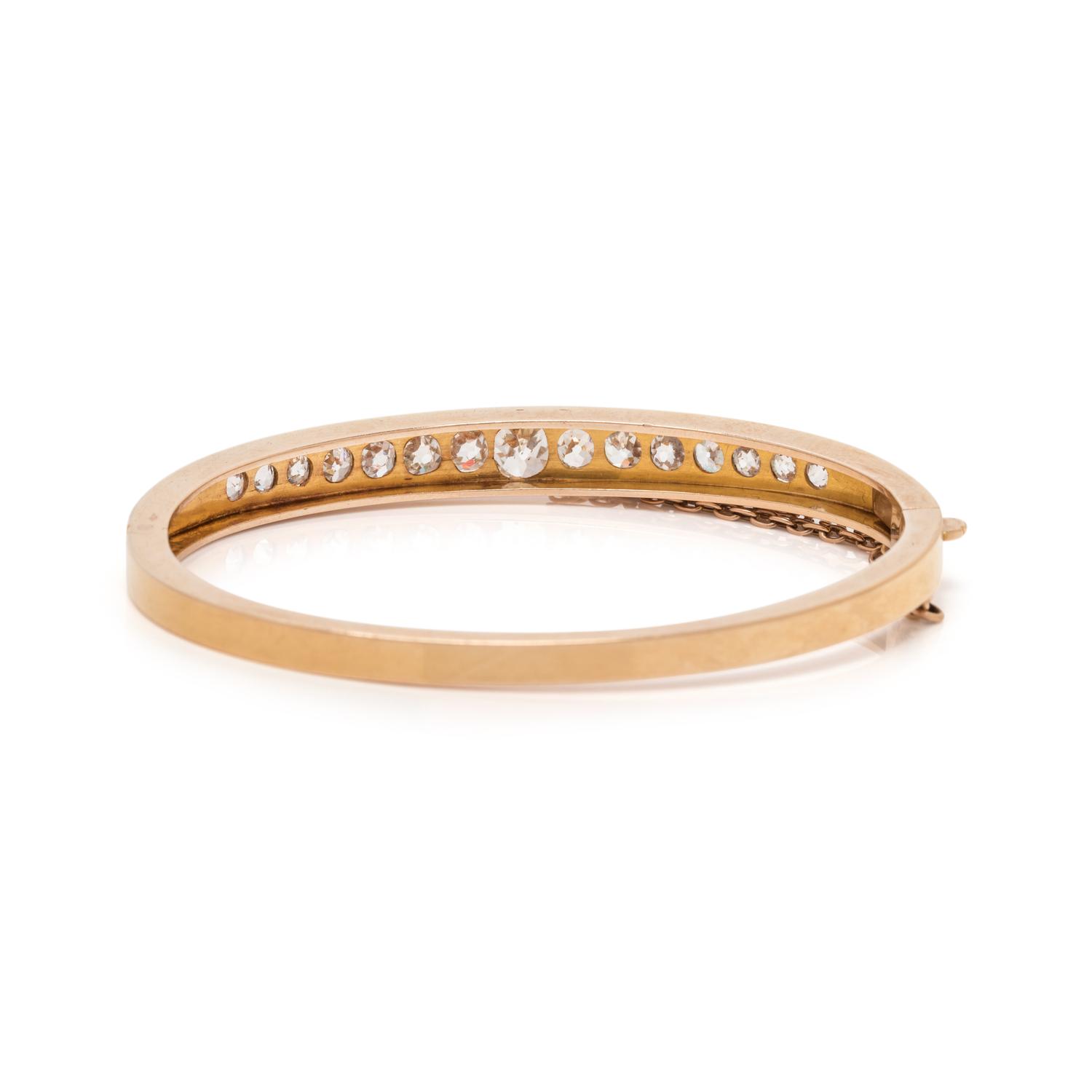 ROSE GOLD AND DIAMOND BANGLE BRACELET