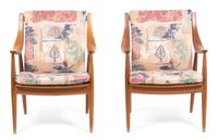 Peter Hvidt (Danish, 1916-1986), JOHN STUART, circa 1960, pair of lounge chairs