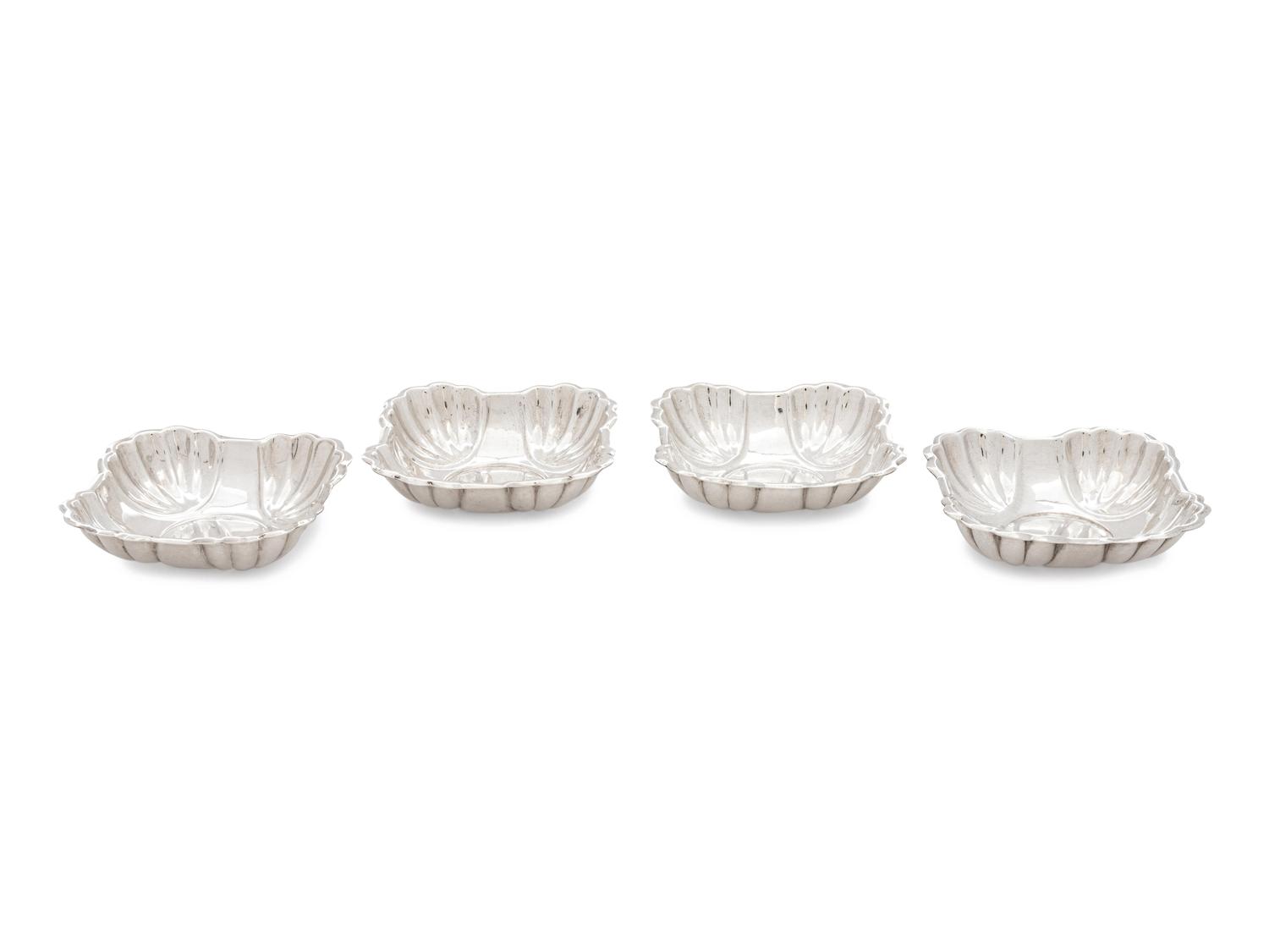 A Set of Four American Silver Salt Cellars