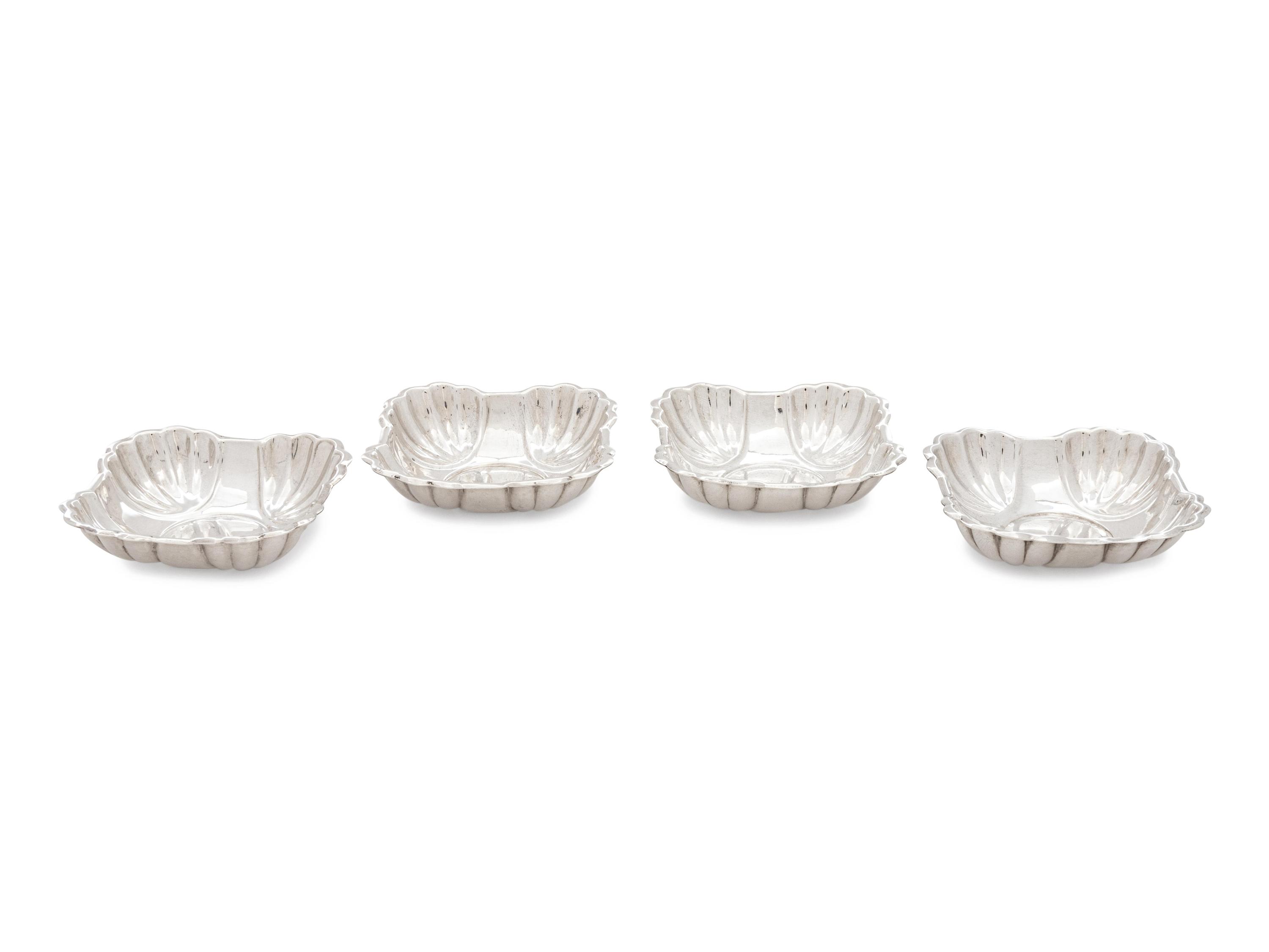 A Set of Four American Silver Salt Cellars