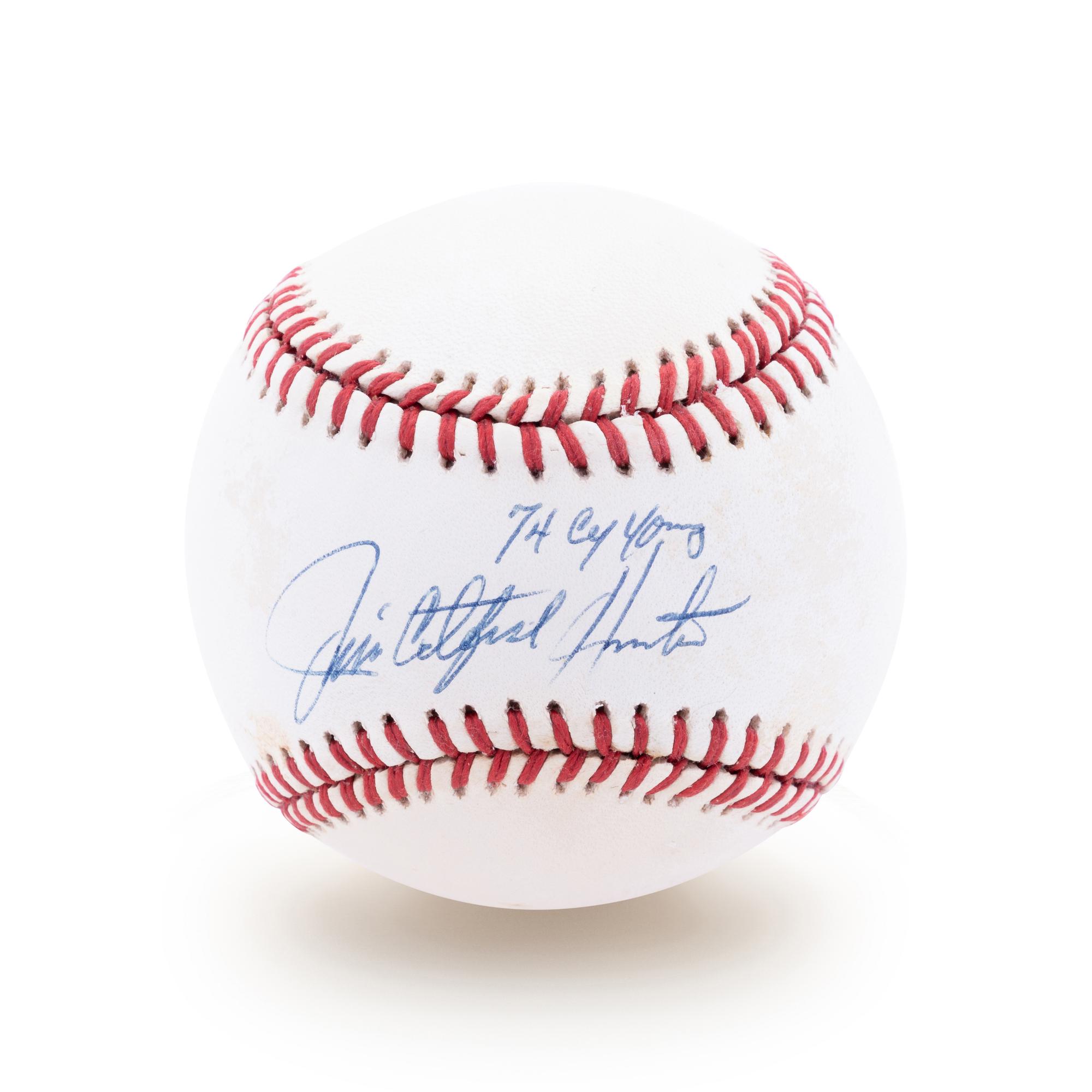 A Jim Catfish Hunter Signed Baseball