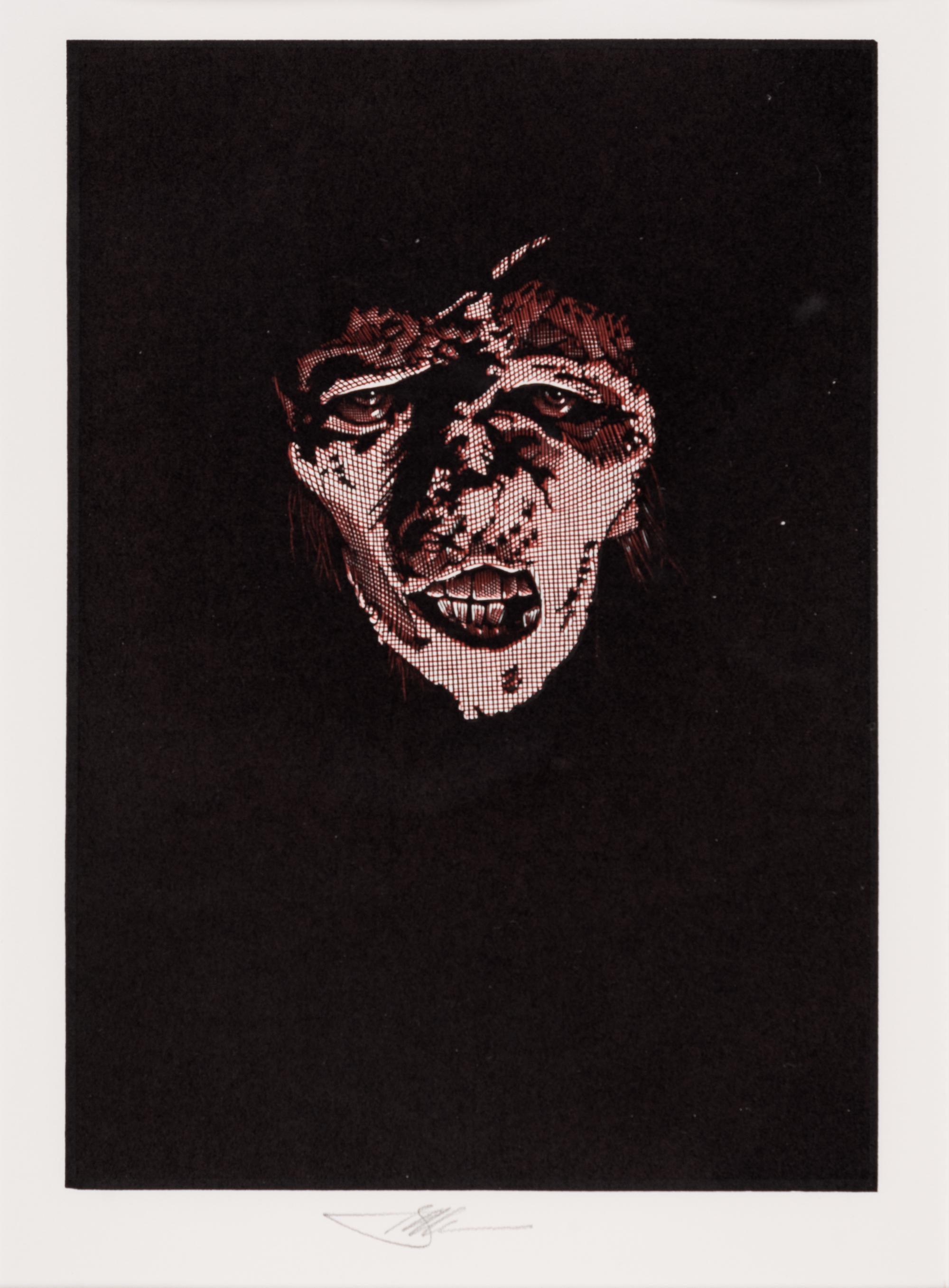 [MOSER, Barry, illustrator]. A group of 3 multiple color block prints from the Pennyroyal Press edition of Frankenstein, [West Hatfield, MA: Pennyroyal Press, 1983].