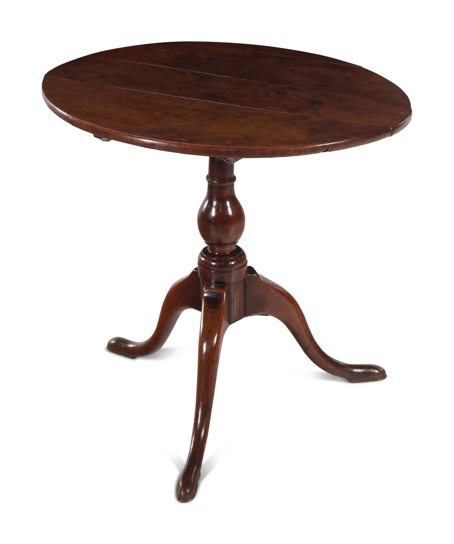 A Queen Anne Cedar Tilt-Top Tea Table