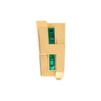 FRENCH, BICOLOR GOLD AND EMERALD DRESS CLIP