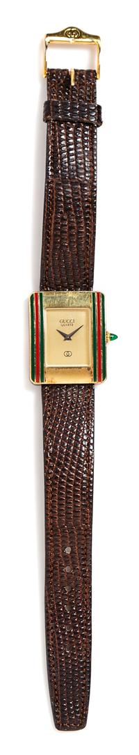A Gucci Vintage Watch, 6"- 7.5" L; 1" W.