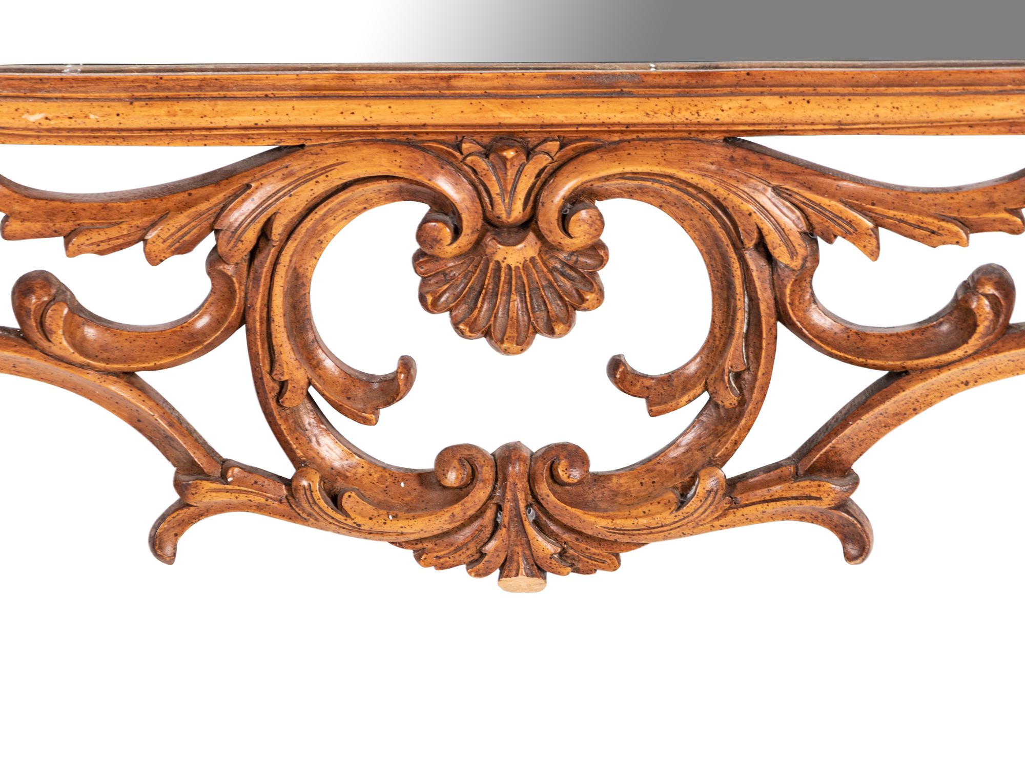 A George II Style Carved Walnut Mirror