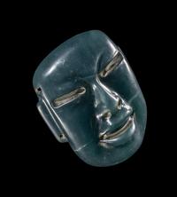 An Olmec Blue-Jade Maskette