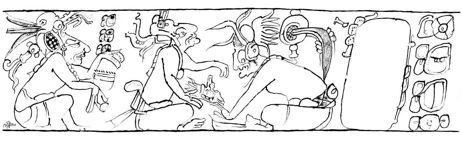 A Maya Polychrome Cylinder Vessel