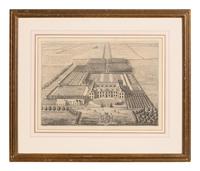 A Set of Ten Topographical Engravings in Giltwood Frames