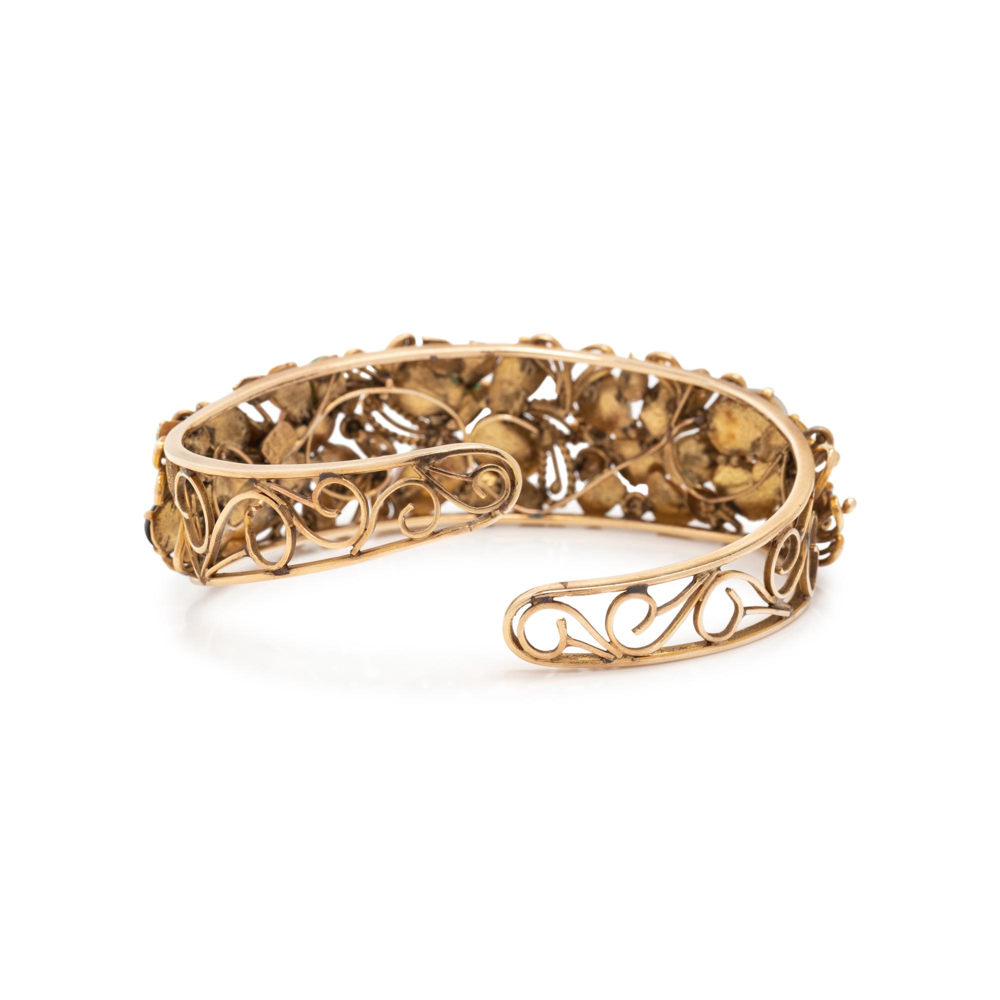 YELLOW GOLD AND HARDSTONE BRACELET