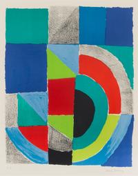 Sonia Delaunay, (Ukrainian, 1885-1979), Carre rouge, 1970