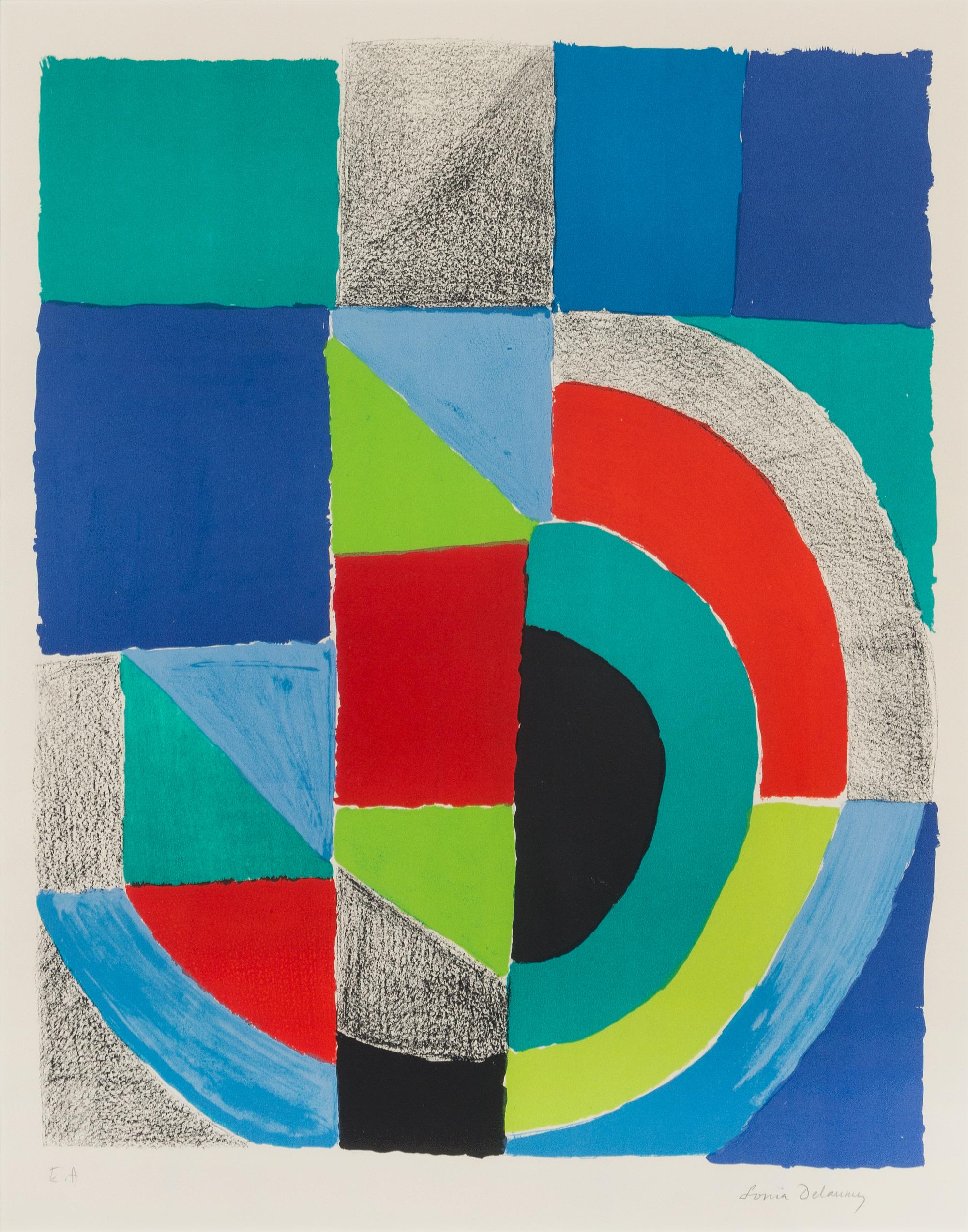 Sonia Delaunay, (Ukrainian, 1885-1979), Carre rouge, 1970
