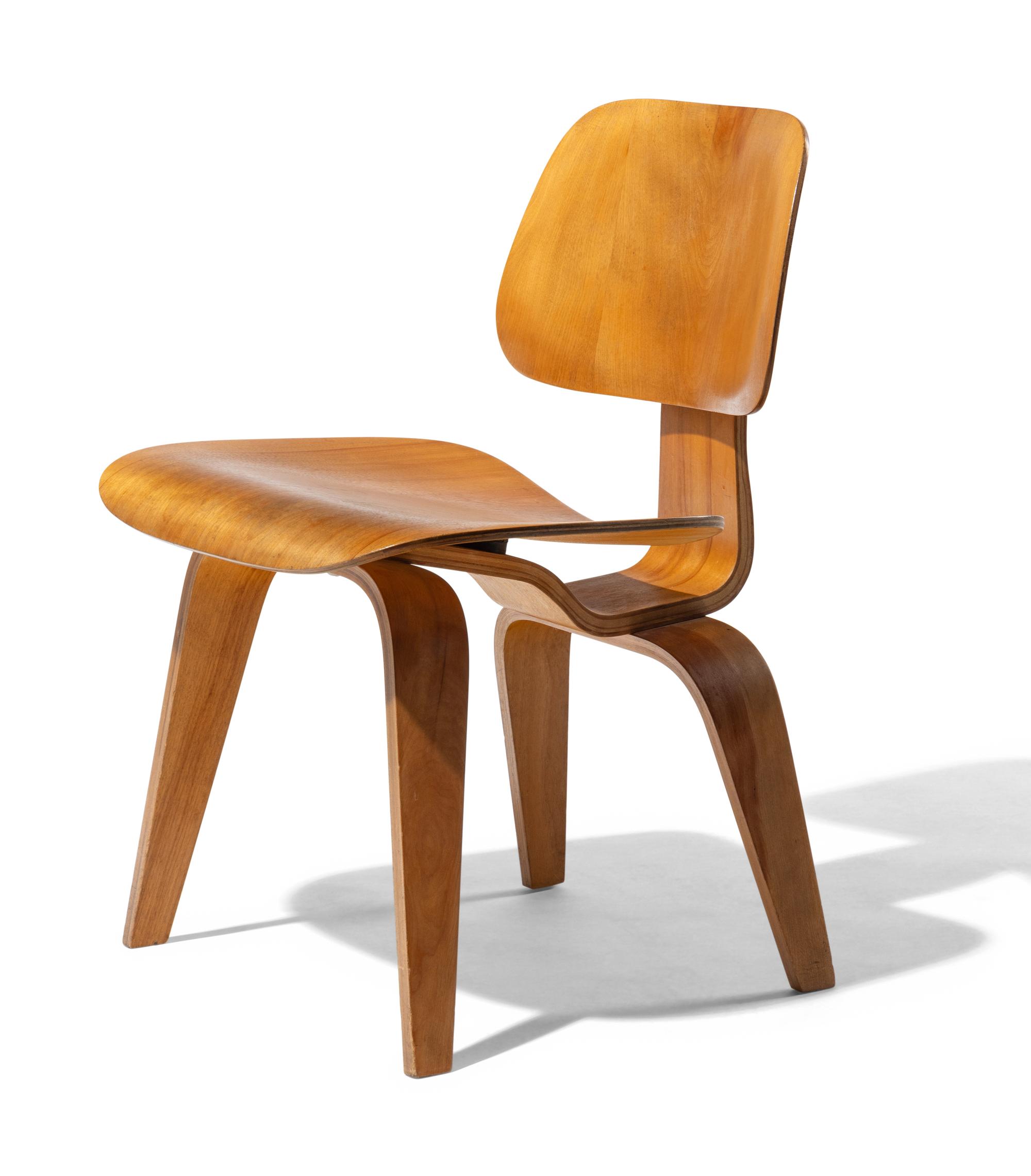 Blond Wood DCW Chair Evans Products/Herman Miller, USA