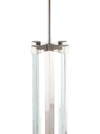 A Fontana Arte Glass and Nickel-Plated Brass Table Lamp