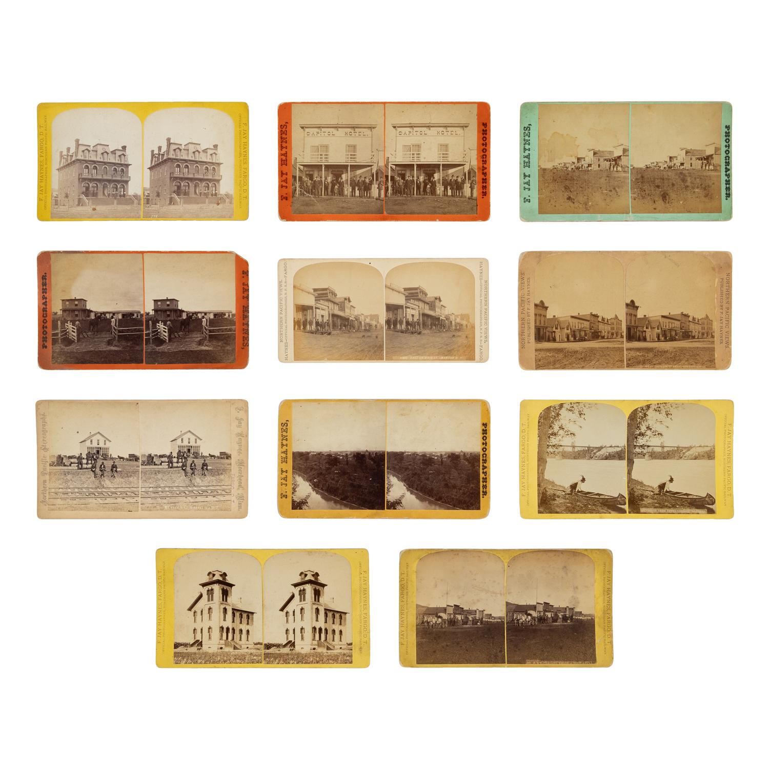 Haynes, F. Jay (1853-1921). A group of 11 stereoviews of the Dakota Territory.