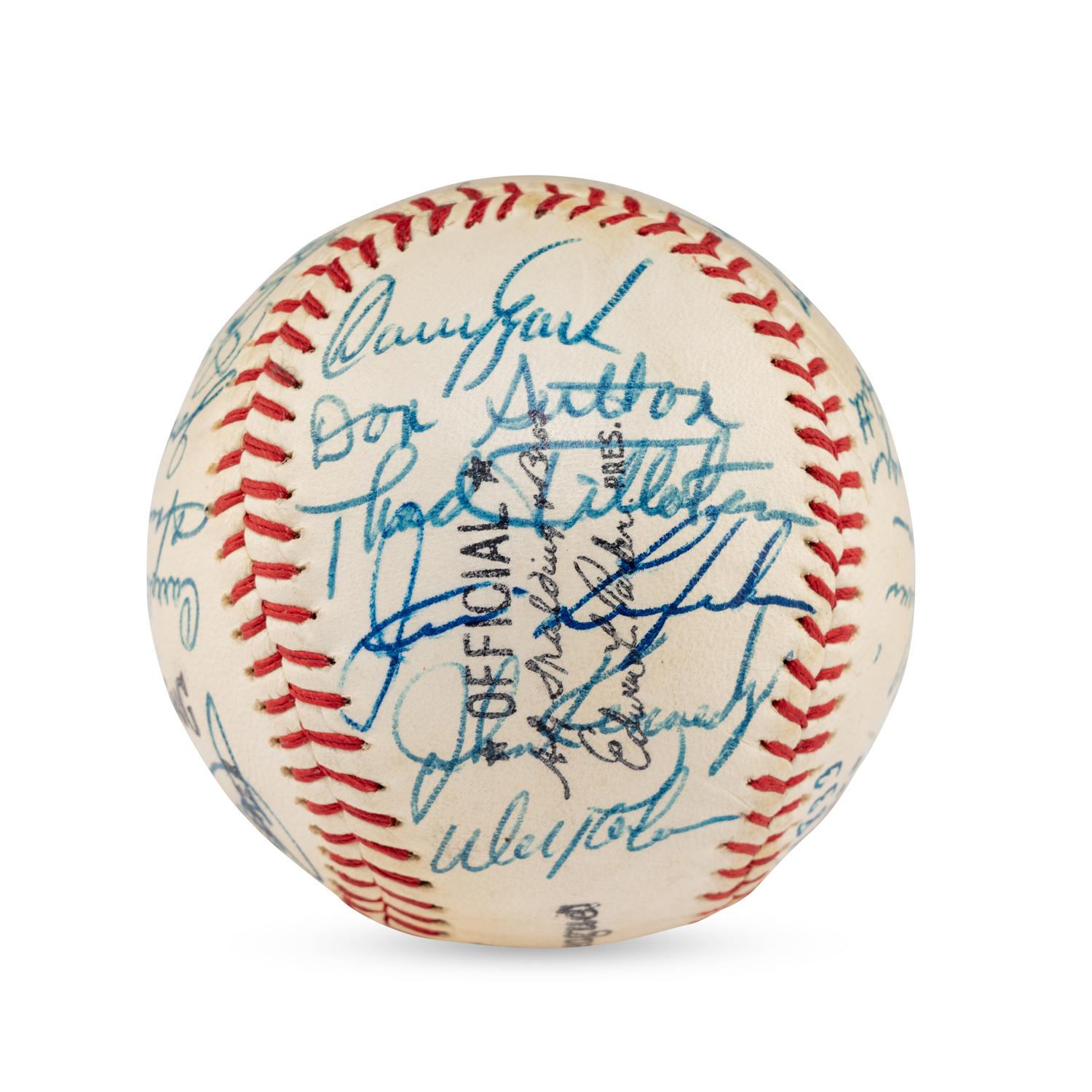A 1967 Los Angeles Dodgers Team Signed Autograph Baseball (JSA Letter of Authenticity),