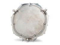An Edwardian Armorial Engraved Silver Footed Tray
