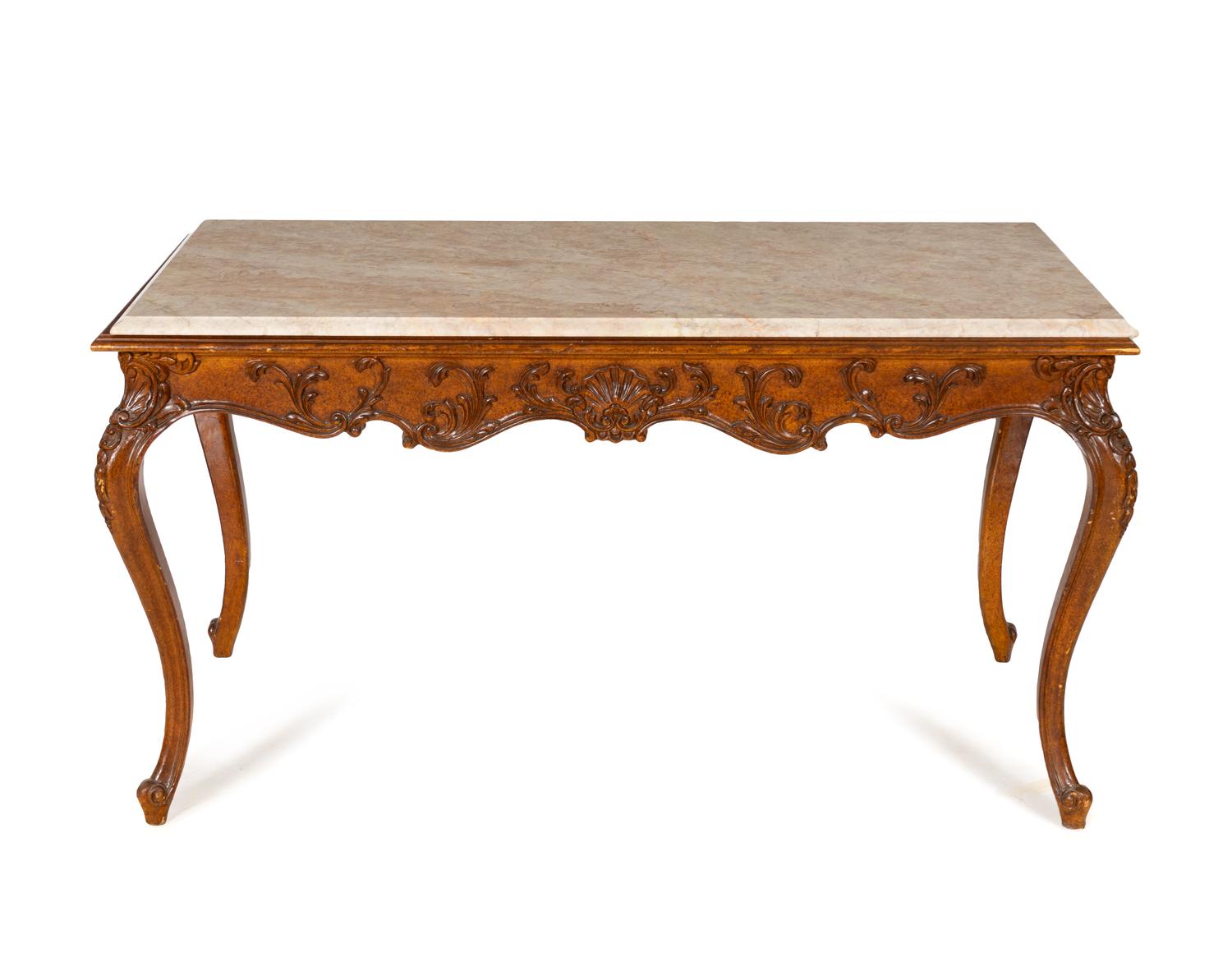 A Louis XV Style Marble-Top Table