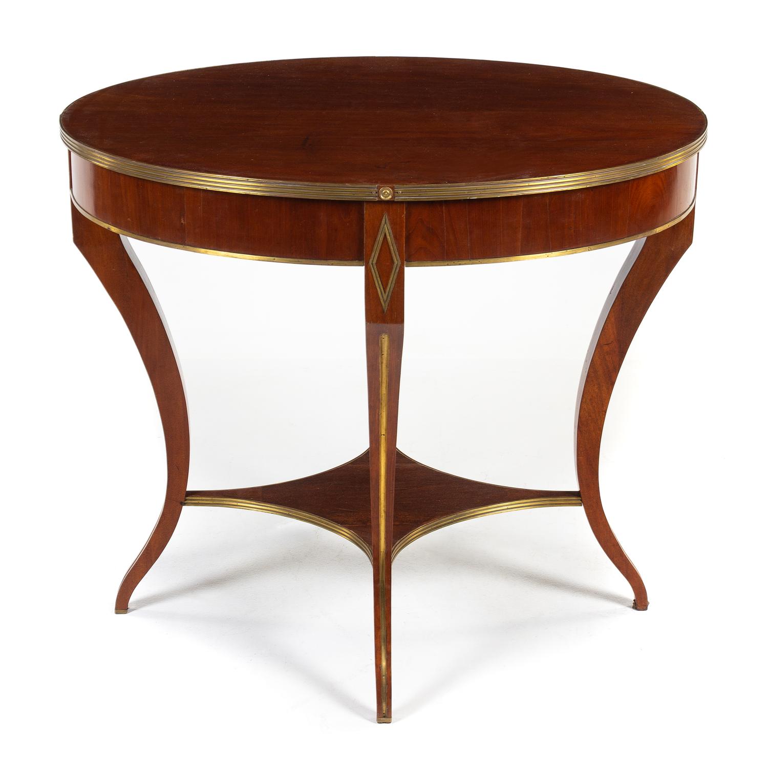 A Russian Gilt Bronze Mounted Mahogany Table Height 30 7/8 x width 35 1/2 x depth 29 3/4 inches. — LATE 19TH/EARLY 20TH CENTURY