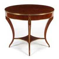 A Russian Gilt Bronze Mounted Mahogany Table Height 30 7/8 x width 35 1/2 x depth 29 3/4 inches. — LATE 19TH/EARLY 20TH CENTURY