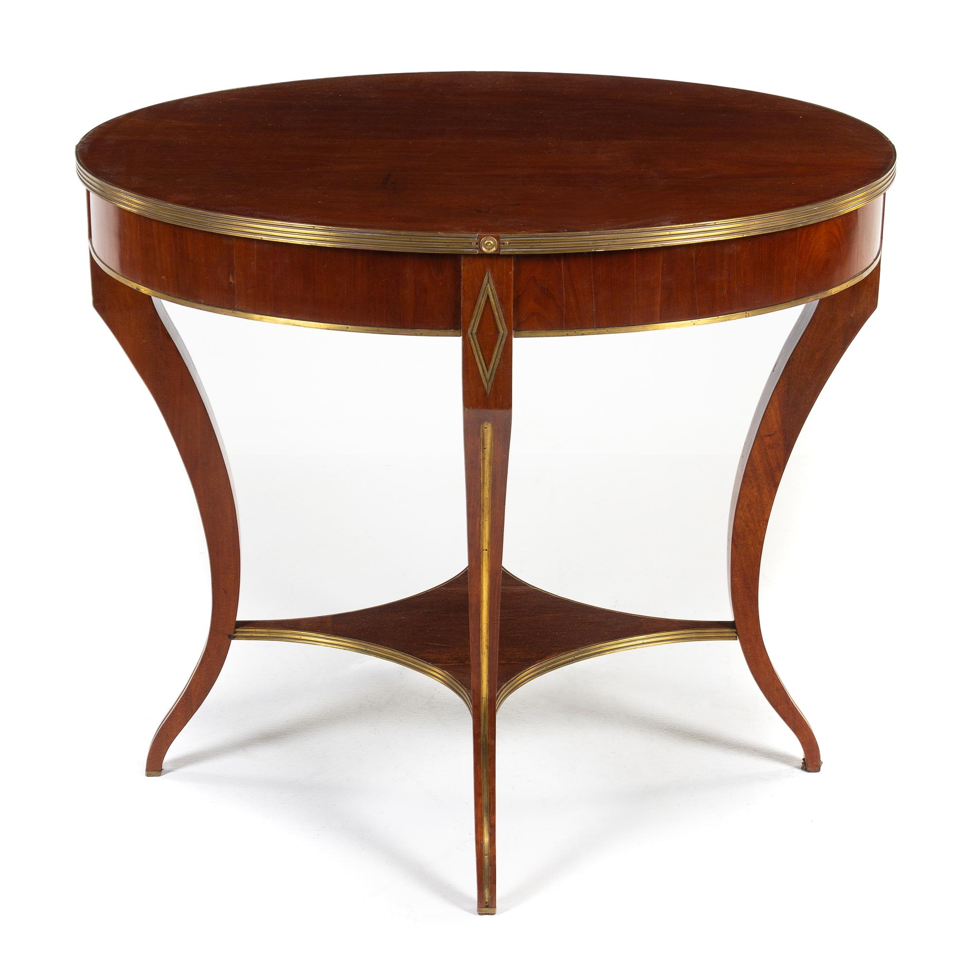 A Russian Gilt Bronze Mounted Mahogany Table Height 30 7/8 x width 35 1/2 x depth 29 3/4 inches. — LATE 19TH/EARLY 20TH CENTURY