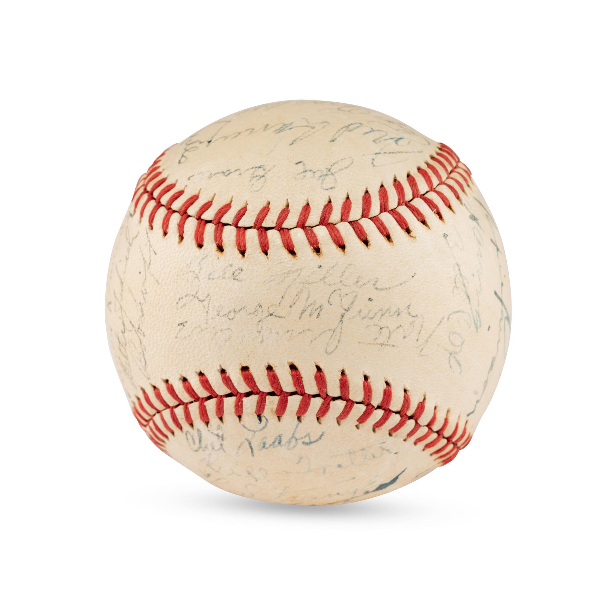 A 1940 St. Louis Browns Team Signed Autograph Baseball