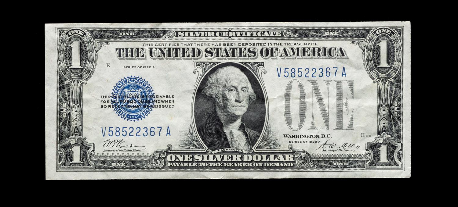 A United States Series 1928A Funny Back $1 Silver Certificate