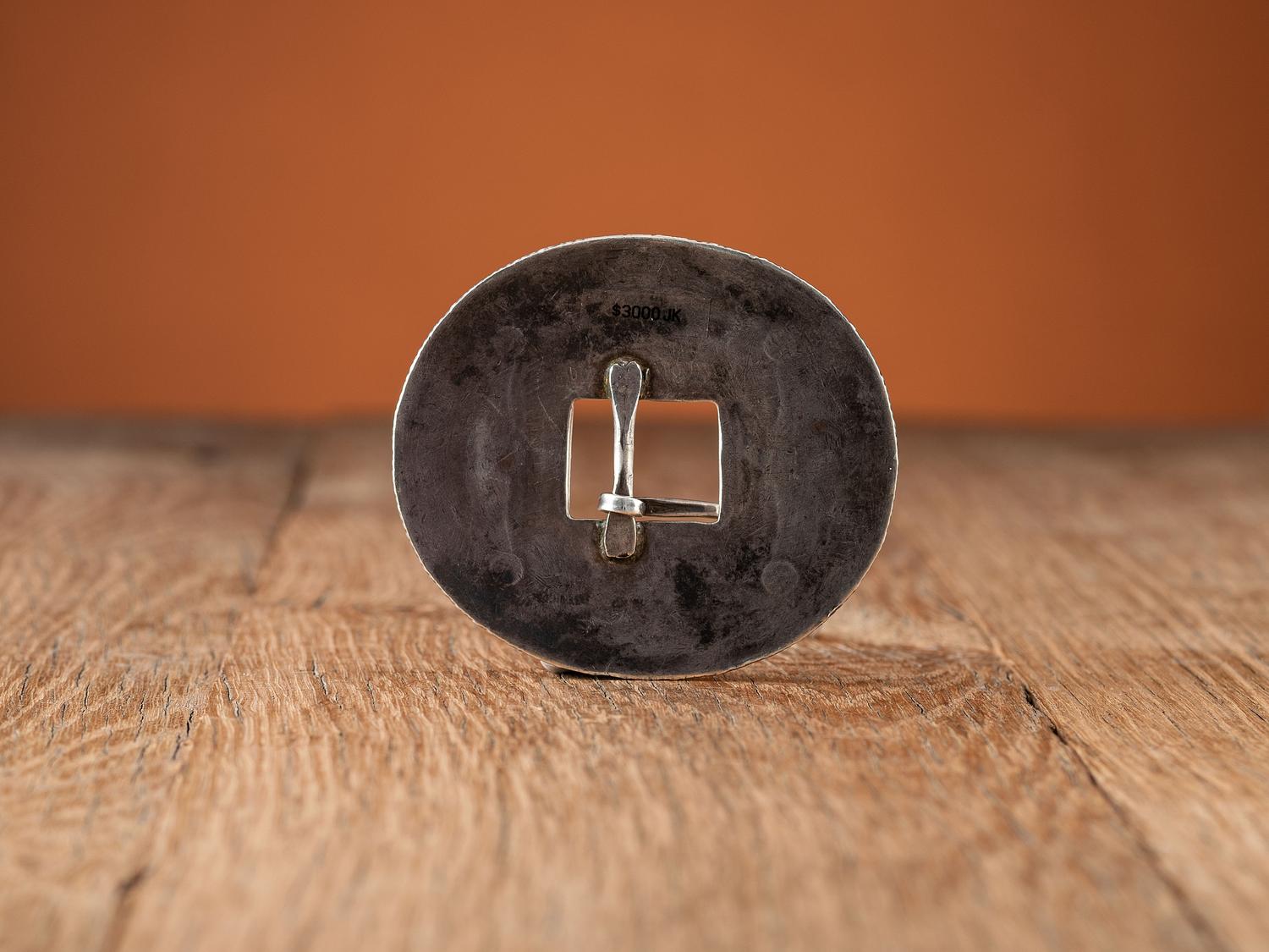 Navajo Stamped and Chiseled Ingot Belt Buckle