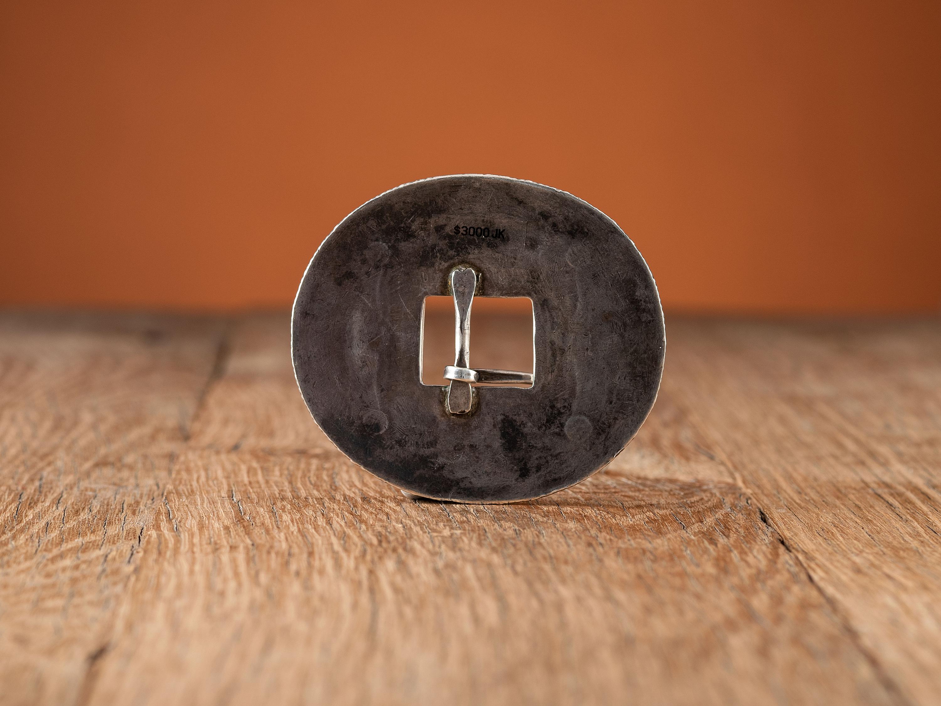 Navajo Stamped and Chiseled Ingot Belt Buckle