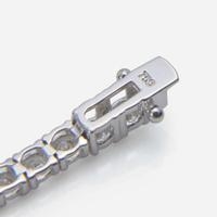 A Diamond and 18K White Gold Line Bracelet