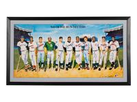 A 500 Home Run Club Signed Autograph Ron Lewis Print With Ted Williams 521 Inscription (Beckett Authentication Services Letter BAS Certified)